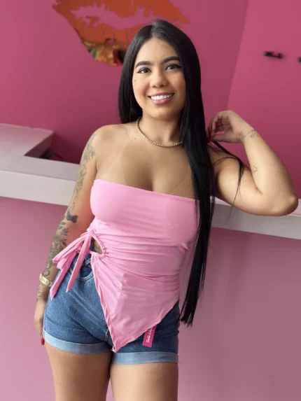 Cropped Assimétrico - Tamanho único