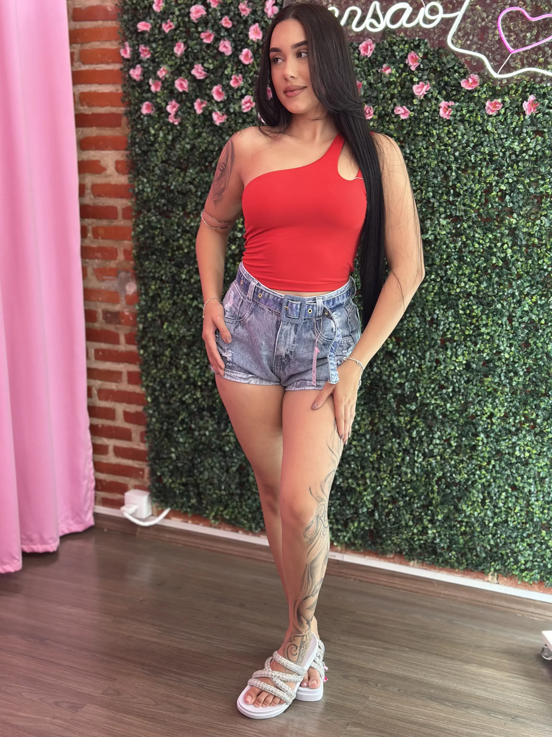 Cropped K2B _ TAM_U vermelho e amarelo -70,00 Cropped K2B - Tamanho único - Imagem 1