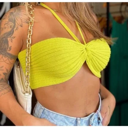 Cropped Tricô - Tamanho único