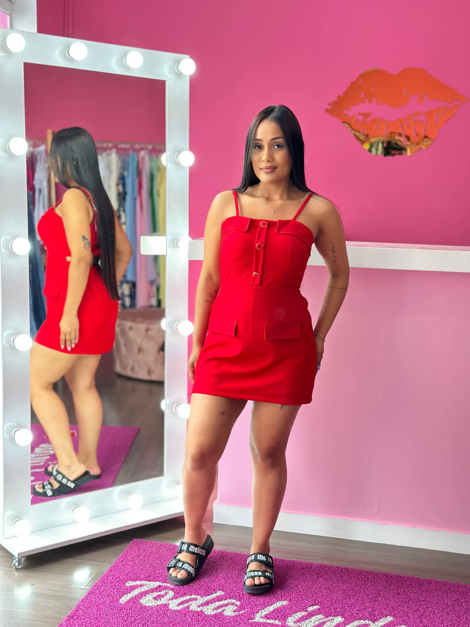 Macaquinho Stela _ Tam_ M ( vermelho) $130,00 Macaquinho Stela - Imagem 1